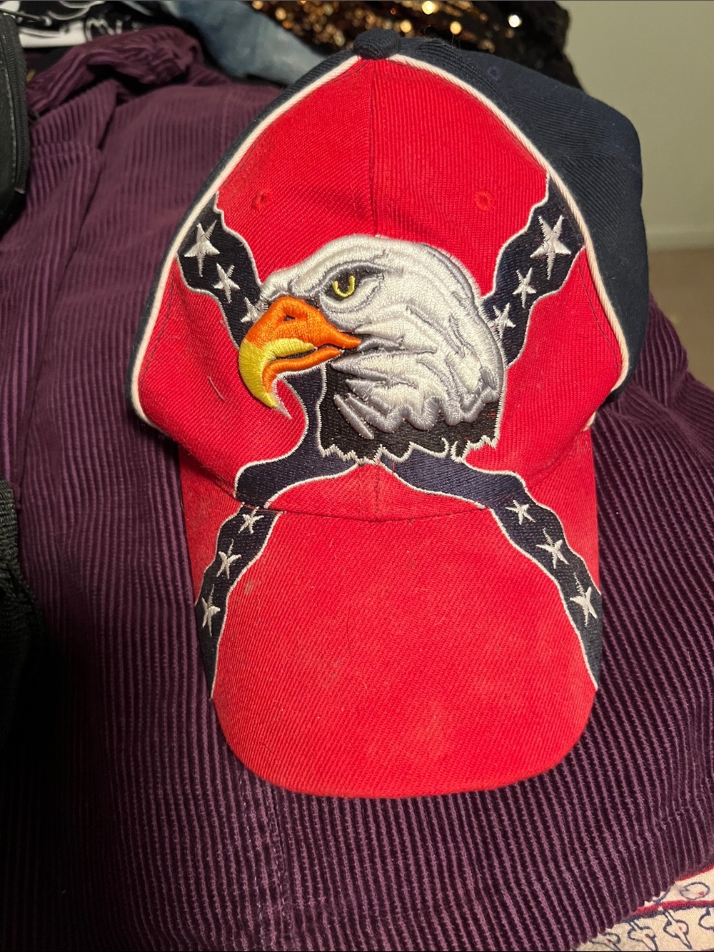 Red Eagle Embroidered Baseball Cap - Unbranded